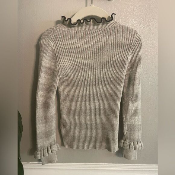 Little Girls Crewcuts J.Crew Grey Metallic turtle neck sweater, size 4/5 years - Picture 8 of 8